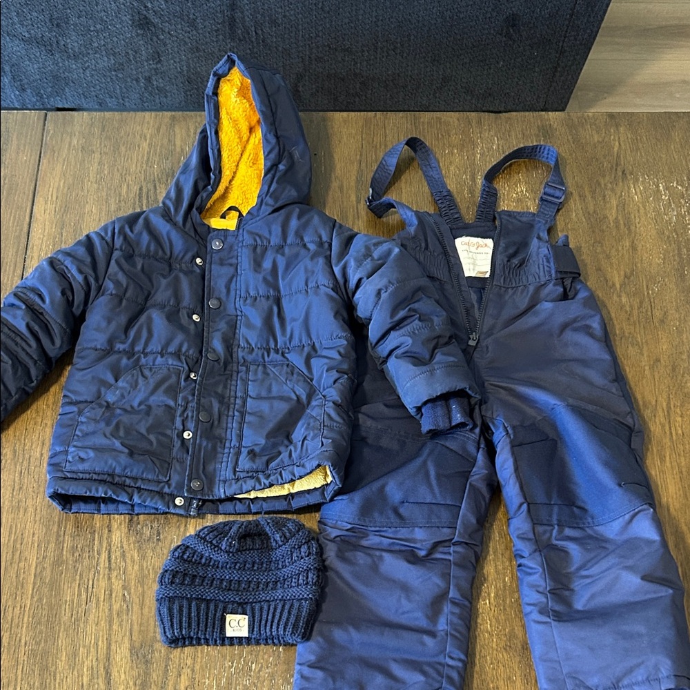 Navy Blue Cat & Jack Winter Jacket & Snow Pants Set
